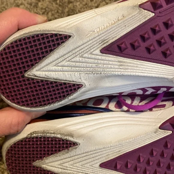 Brooks Mach 17 Spikeless Medium Track Flats Pink Orange 8.5 - Picture 11 of 12